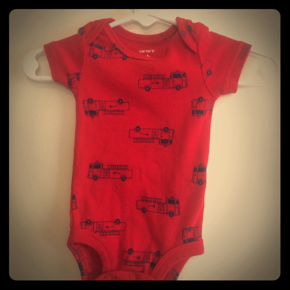 “Firetrucks” Red Onesie
